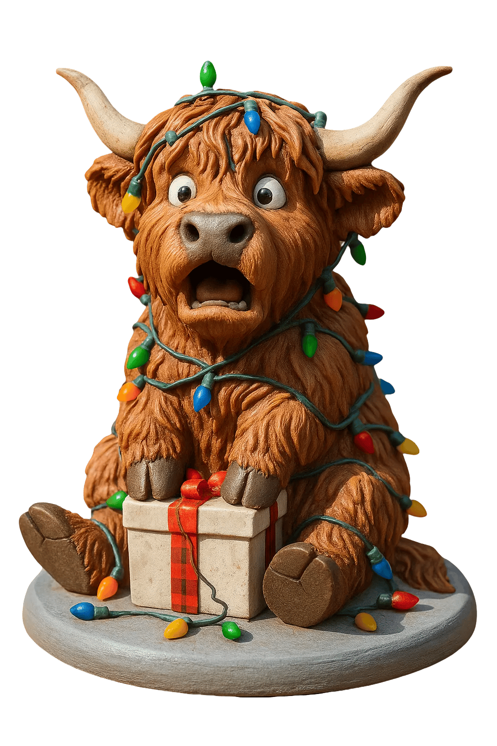 🐮 Highland Cow Adventskalender 2025 🎄✨ – 24er Set: Handgefertigte 3D-Figuren