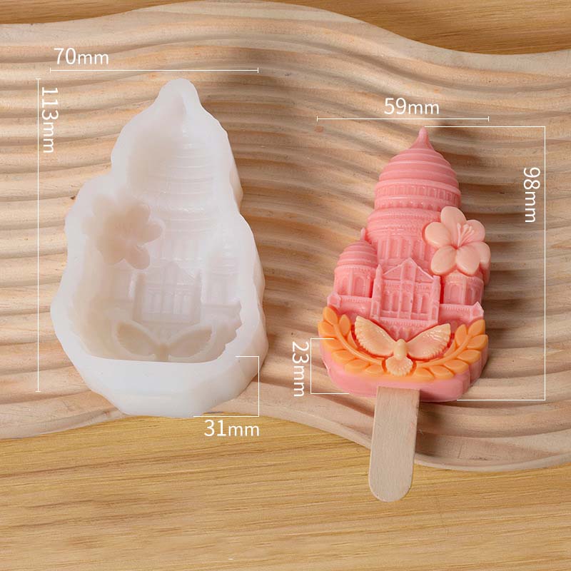 Kreative florale Eiscreme Silikonform