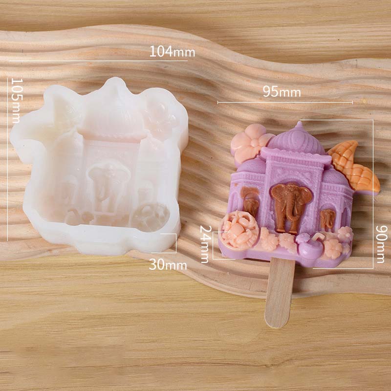 Kreative florale Eiscreme Silikonform