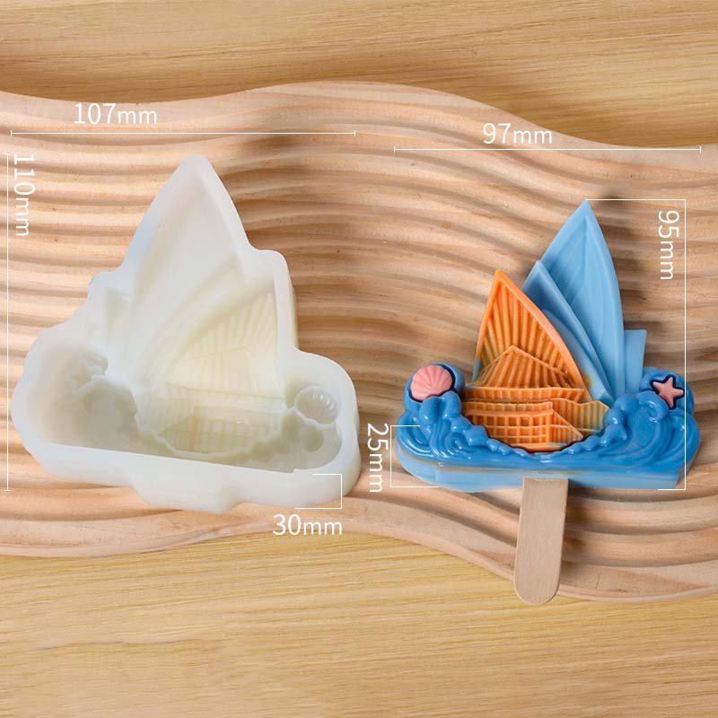 Kreative florale Eiscreme Silikonform