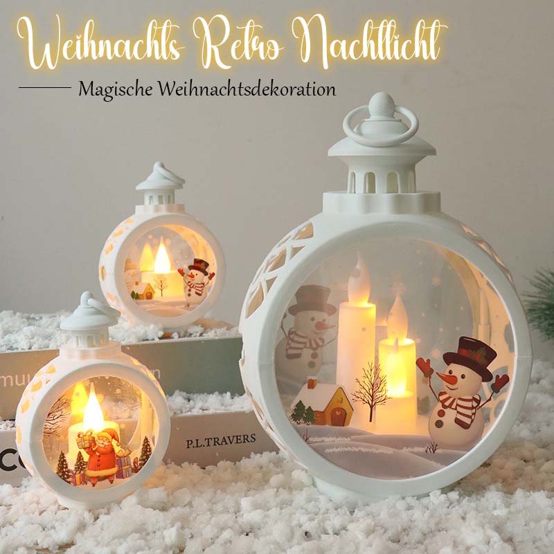 🎄 Retro LED-Weihnachtslampe ✨ – Tisch- & Fensterdekoration