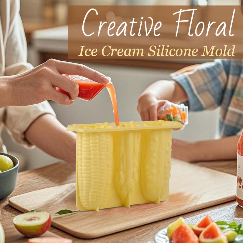 Kreative florale Eiscreme Silikonform