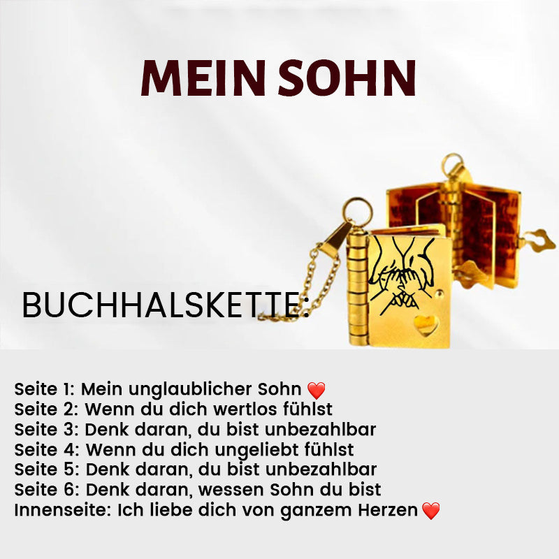 Geschenke für die Kinder - Halskette in Buchform “Liebe dich für immer“