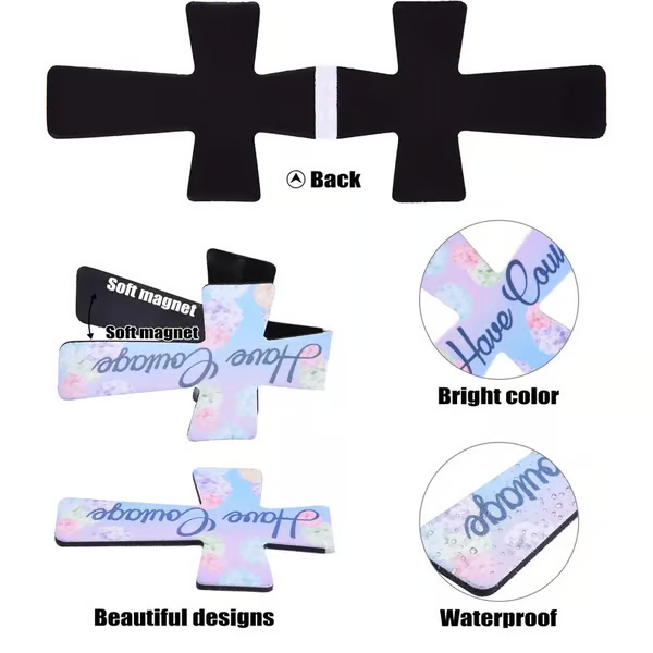 📖 16er-Set Magnetische Kreuz-Lesezeichen ✝️ | Bibelvers & Florales Design | Ideal als Geschenk ✨
