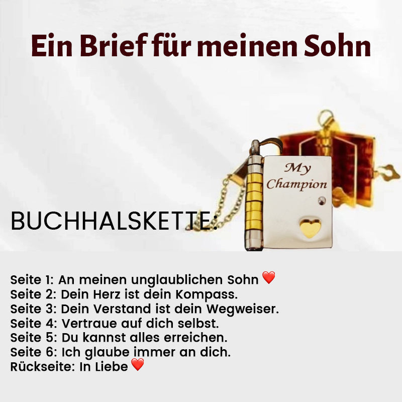 Geschenke für die Kinder - Halskette in Buchform “Liebe dich für immer“