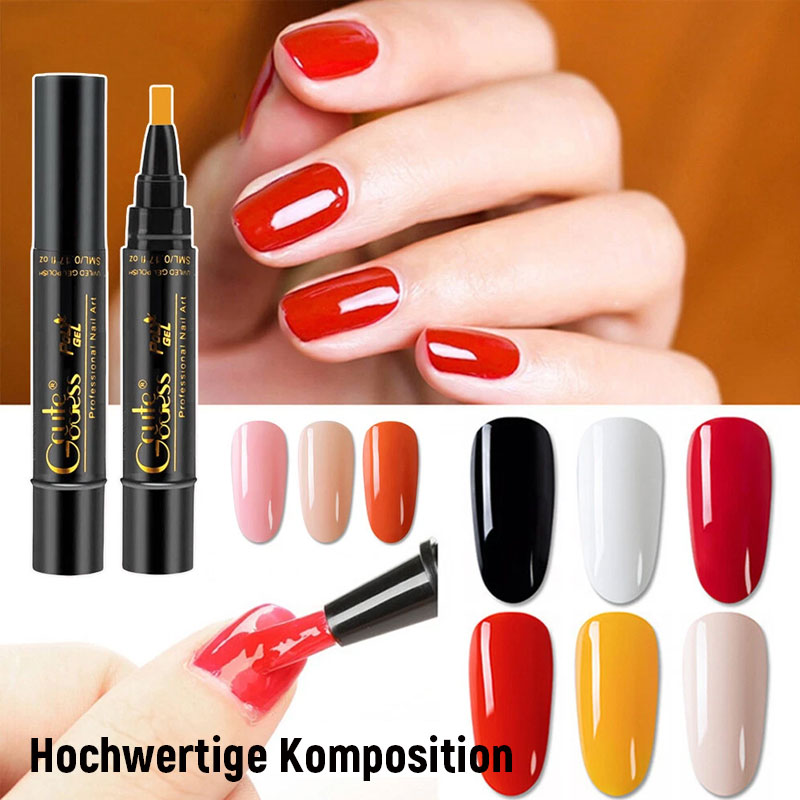 💅✨ 3-in-1 Gellack-Stift: Grundierung + Farbe + Versiegelung in Einem! | Schnelle Maniküre