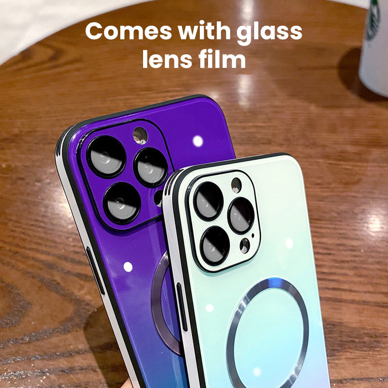 📱Handyhülle aus magnetischem Glas mit Farbverlauf