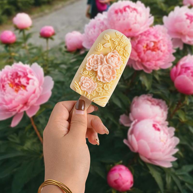 Kreative florale Eiscreme Silikonform