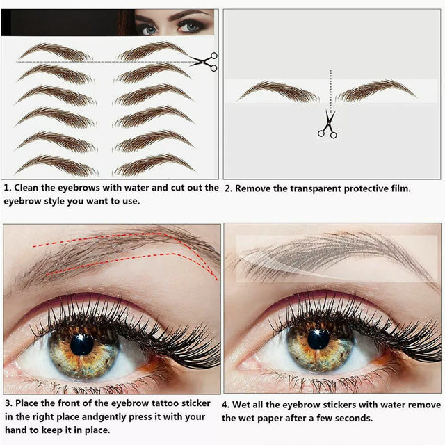 Simulation Waterproof Eyebrow Sticker