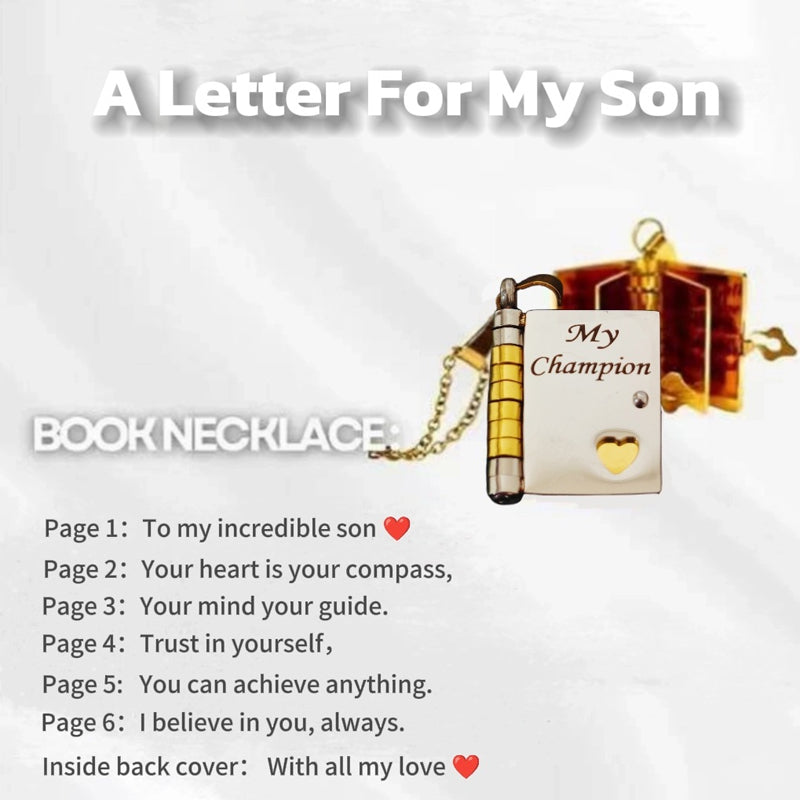 Geschenke für die Kinder - Halskette in Buchform “Liebe dich für immer“