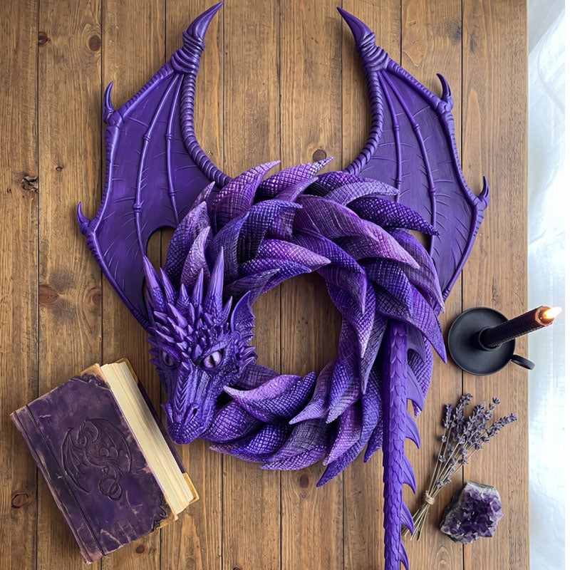 🔮 Handgefertigter Mystischer Drachenkranz — Verwandle Deine Wand In Magie! 🐉✨