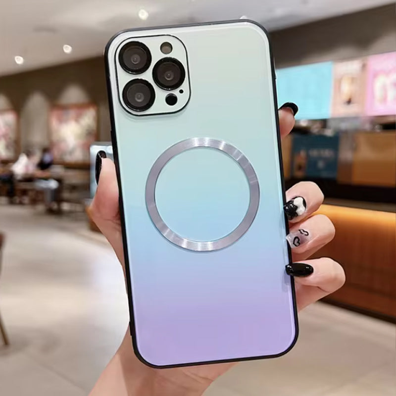 📱Handyhülle aus magnetischem Glas mit Farbverlauf