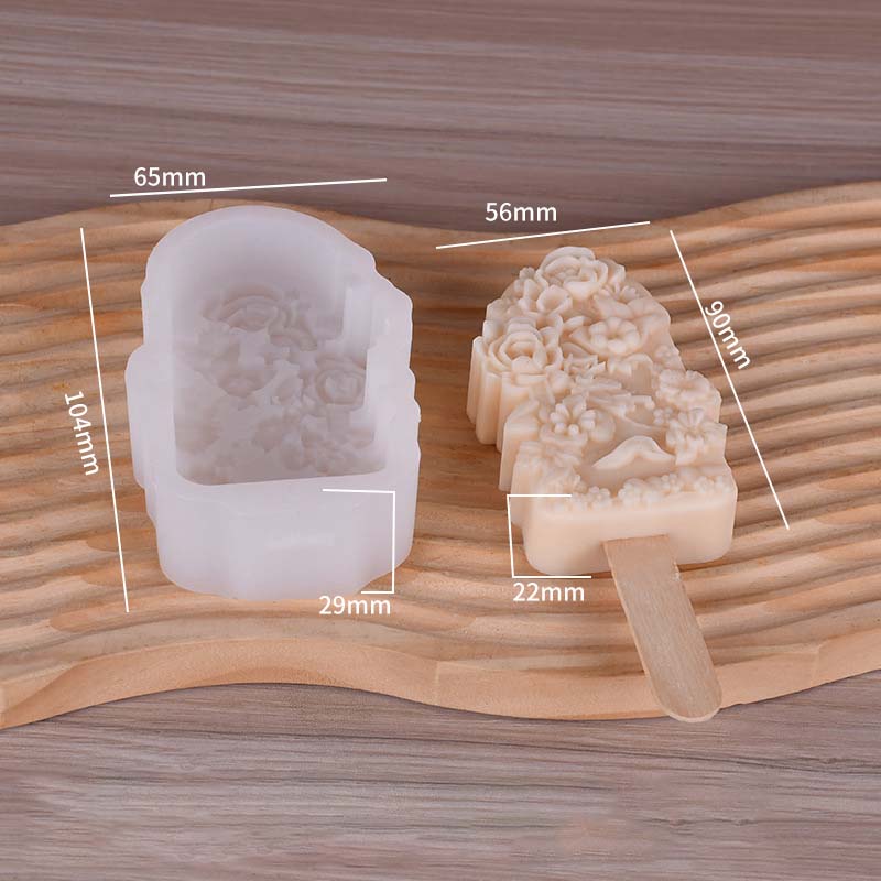 Kreative florale Eiscreme Silikonform
