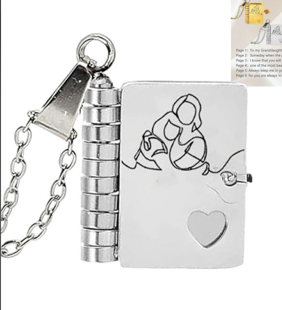 Geschenke für die Kinder - Halskette in Buchform “Liebe dich für immer“