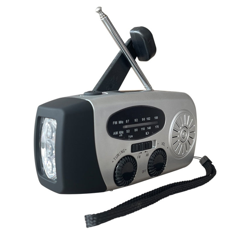 3-in-1 Solar-Radio: Taschenlampe & Notladefunktion