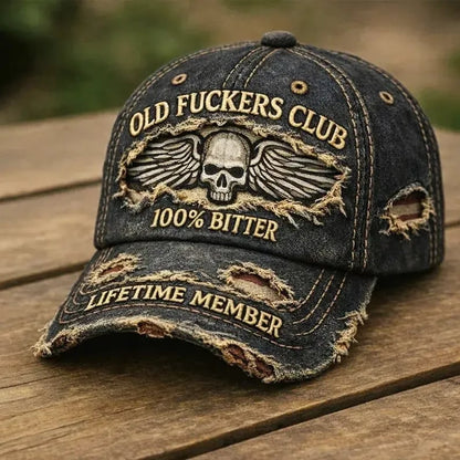 „Old Bastards Club“ Vintage-Cap ✨ Das perfekte Geschenk für echte Kerle 💀