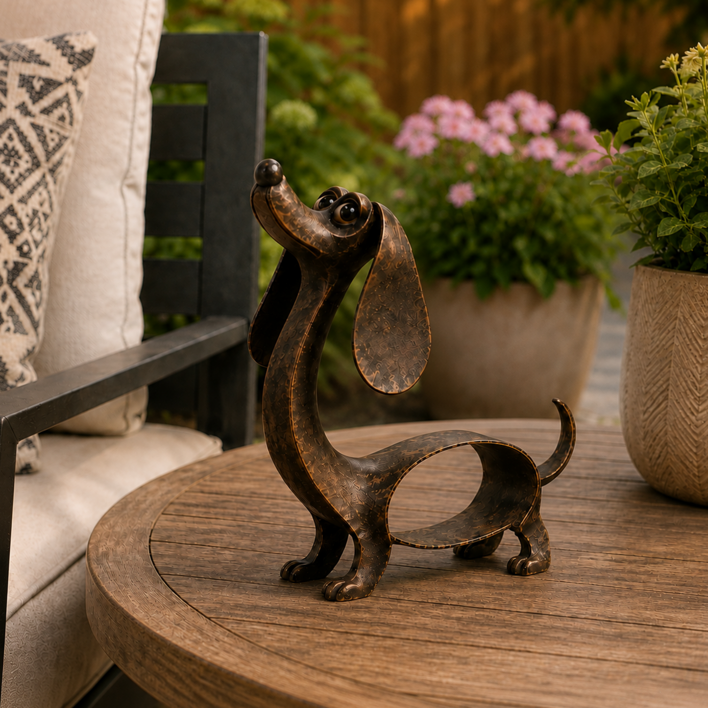 🐾 Kunstvolle Dackel-Skulptur in Antik-Bronze – Der herzerwärmende Blickfang für jedes Dackel-Zuhause!