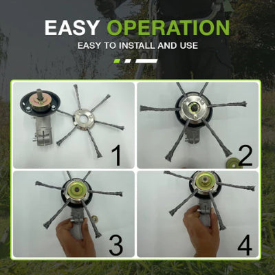 Nie wieder reißende Fadenspulen! 🌿 Unzerstörbarer Stahldraht-Trimmerkopf