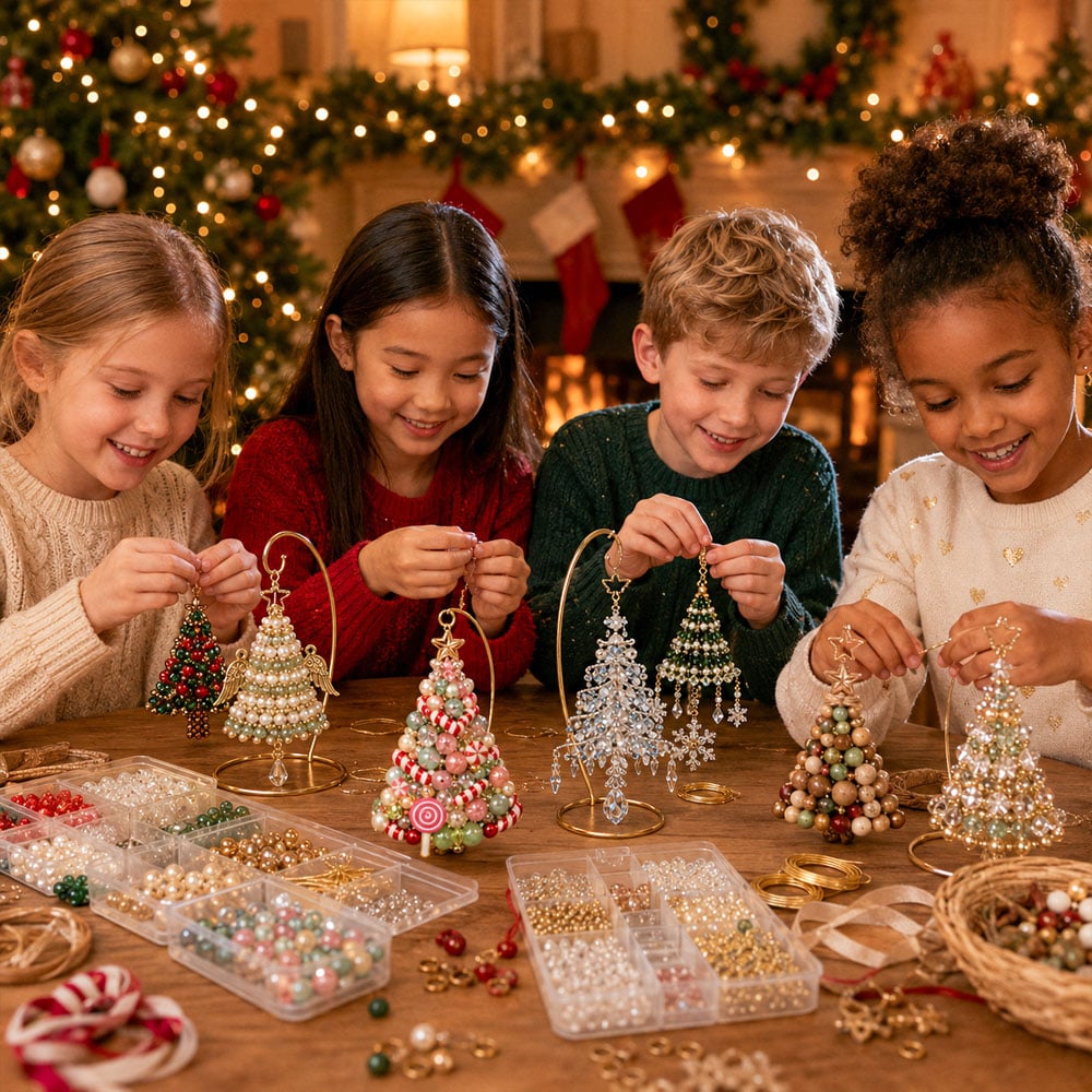 🎄 Dieses Jahr mal anders: Gestalte Deinen Christbaumschmuck selbst & erlebe magische Adventsmomente (DIY-Perlenset)