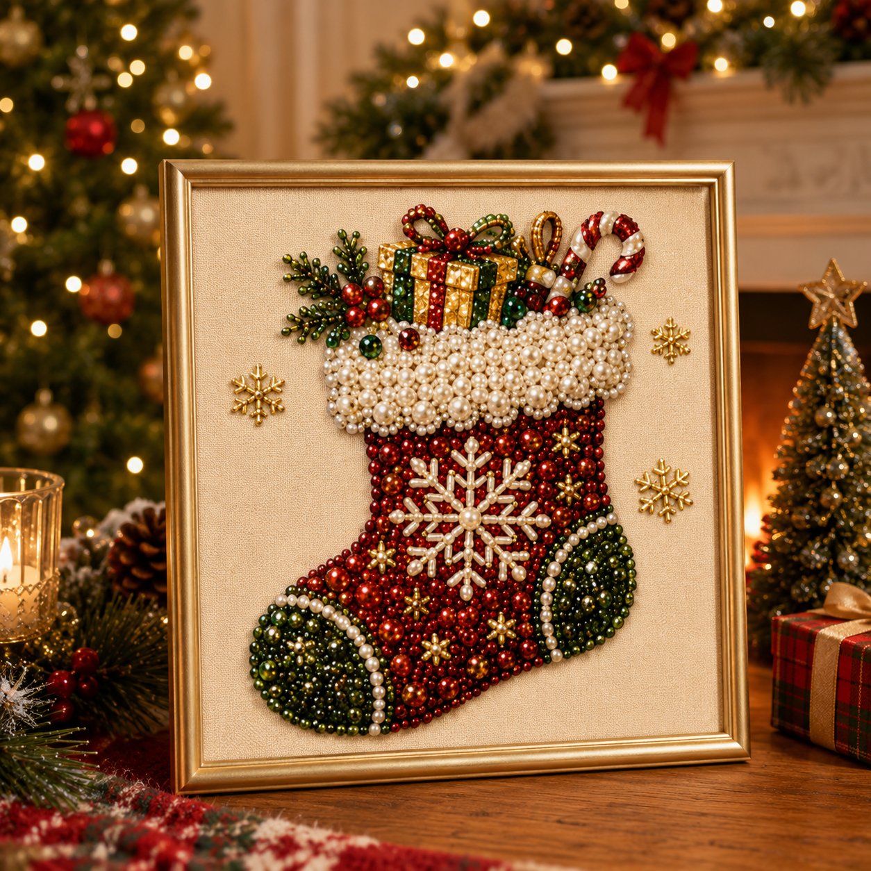 🎁 Das herzerwärmendste Geschenk: Weihnachts 3D Perlenkunst Komplettset