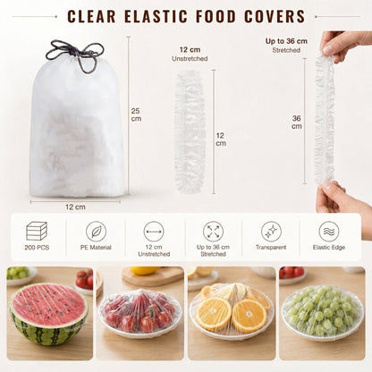 Passt auf jede Schüssel! 200er-Pack Universelle Frischhaltehauben 🍱