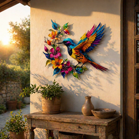 Verschönern Sie Ihren Garten mit diesem farbenfrohen Kolibri der sturmfest an jeder Wand erstrahlt 🌸