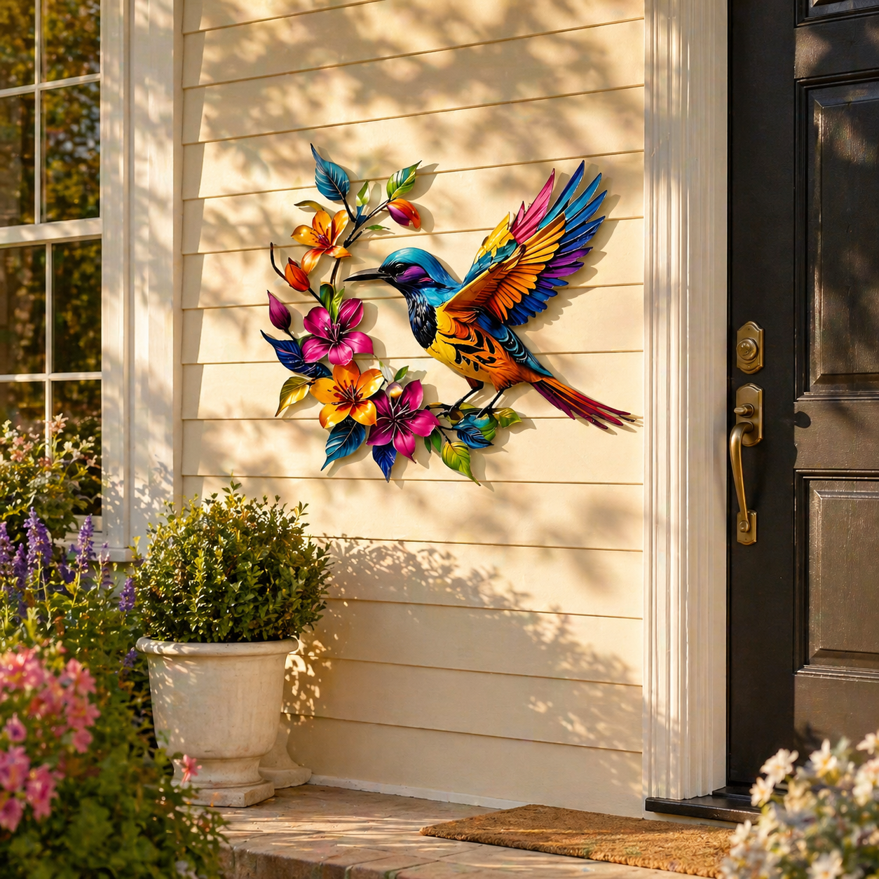 Verschönern Sie Ihren Garten mit diesem farbenfrohen Kolibri der sturmfest an jeder Wand erstrahlt 🌸