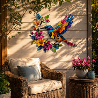 Verschönern Sie Ihren Garten mit diesem farbenfrohen Kolibri der sturmfest an jeder Wand erstrahlt 🌸