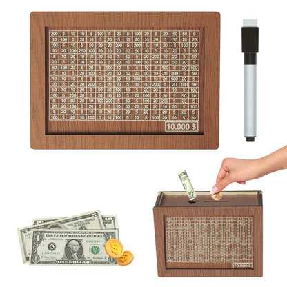 Edle Sparbox aus Holz mit Sparziel ✨ Motivations-Spardose für Groß & Klein 💰