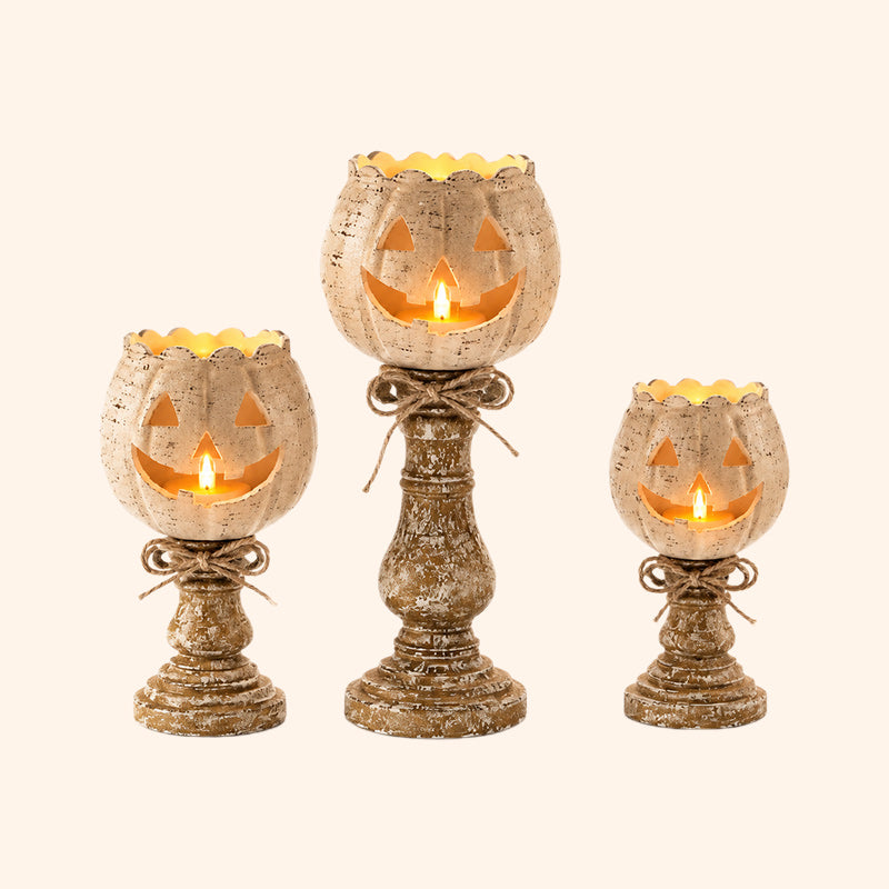 🕯️ Hol dir die gemütlichste Herbststimmung nach Hause: Kürbis-Kerzenhalter 🎃