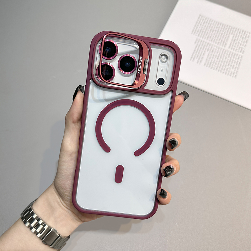 📱 2-in-1 Magnetic Case: Stoßfest mit Flip-Objektivschutz & Kickstand ✨