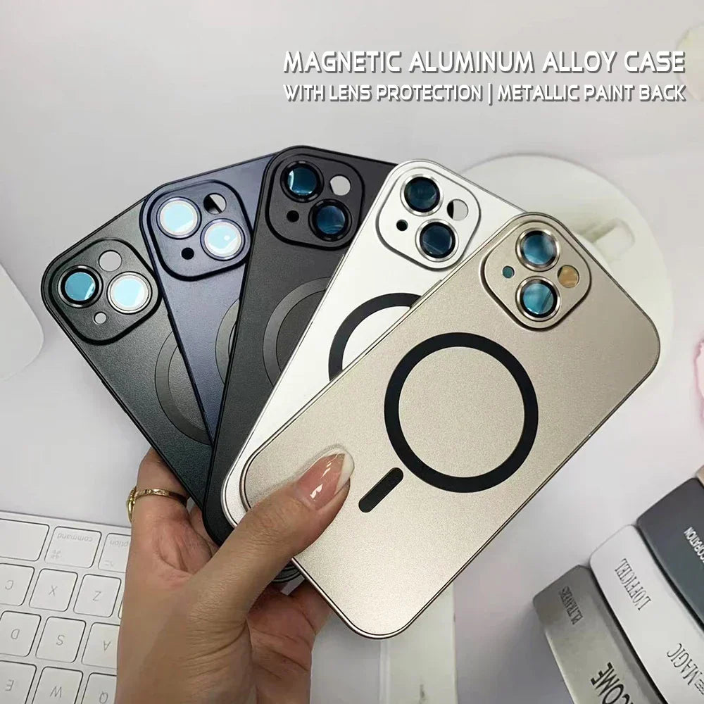 Einfache magnetische Telefonhülle aus Metall für das iPhone