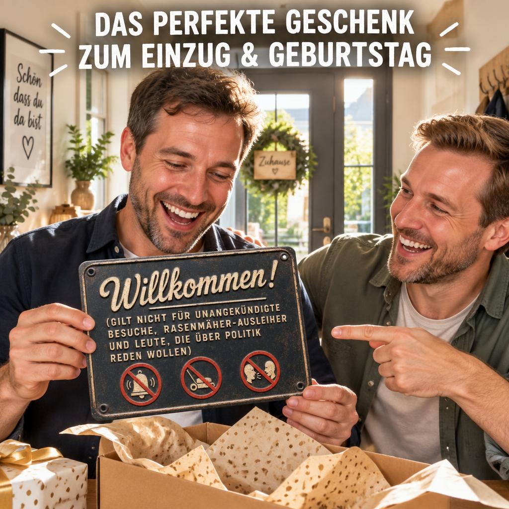 Endlich Ruhe an der Haustür: Das witzige Vintage-Metallschild für ungestörte Privatsphäre