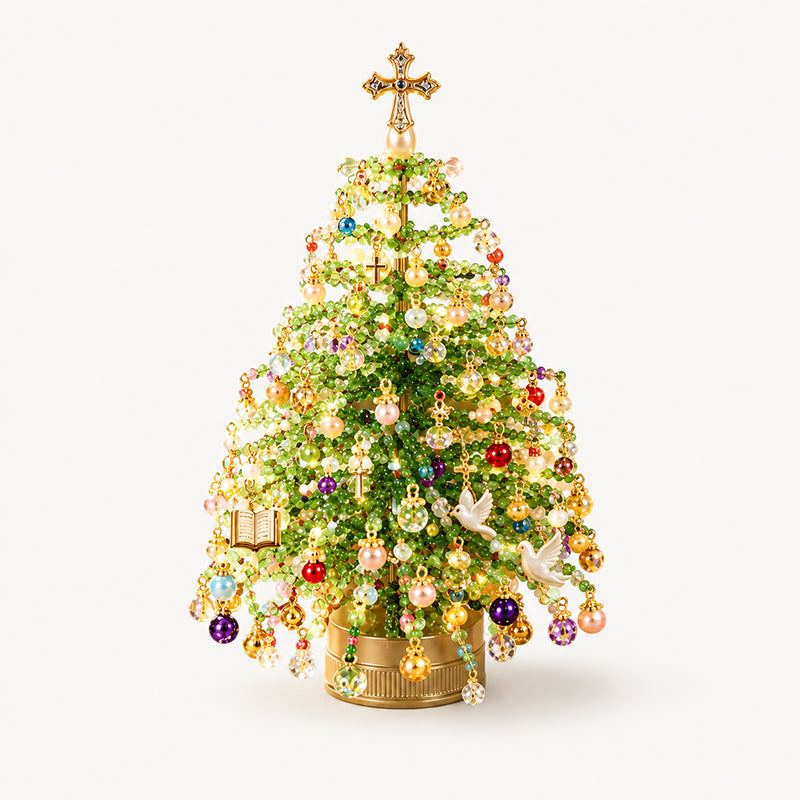 🎄 Zaubere Weihnachtsglanz ins Haus: Komplettes DIY Perlen-Weihnachtsbaum Set ✨ (Mit Engelspitze)