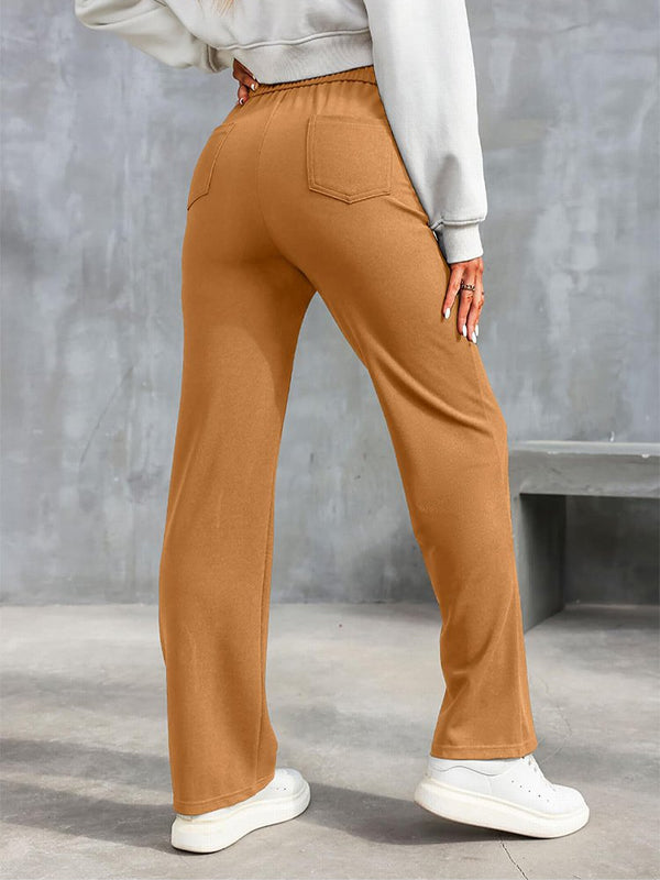 ⏳Hochelastische Multi-Pocket-Hose/Einfarbig lässige gerade Multi-Pocket-Hose mit hoher Elastizität