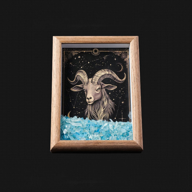 Sternzeichen Fotorahmen 🔮 | Persönliches Geschenk mit Heilsteinen – Energie, Schutz & Glück ✨