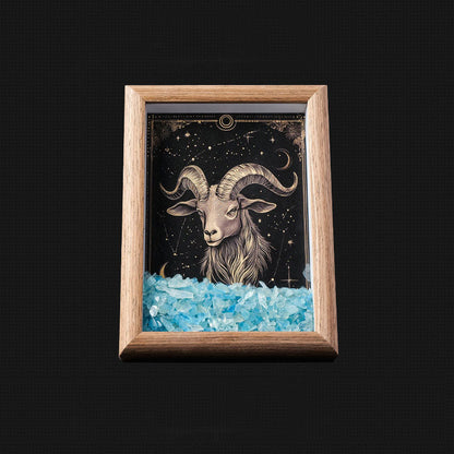 Sternzeichen Fotorahmen 🔮 | Persönliches Geschenk mit Heilsteinen – Energie, Schutz & Glück ✨