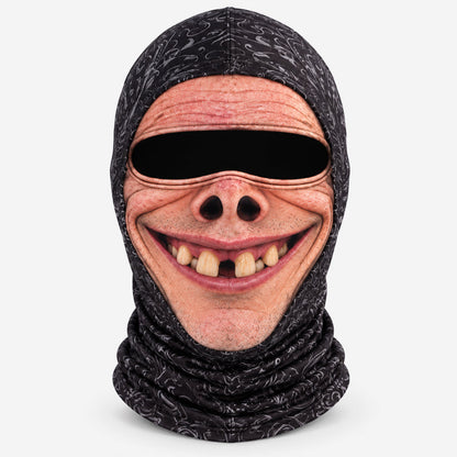 😂 Das genialste Gruppen-Outfit für den Skiausflug: Witzige Sturmhaube mit verrücktem Gesicht