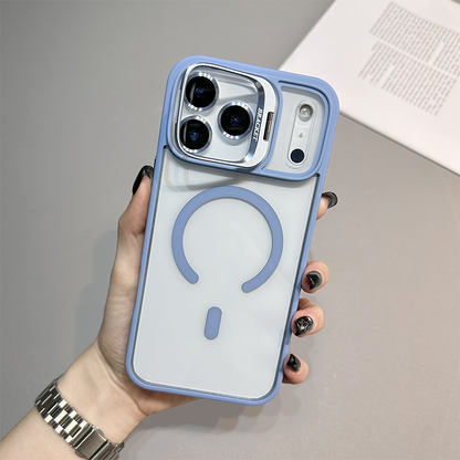 📱 2-in-1 Magnetic Case: Stoßfest mit Flip-Objektivschutz & Kickstand ✨