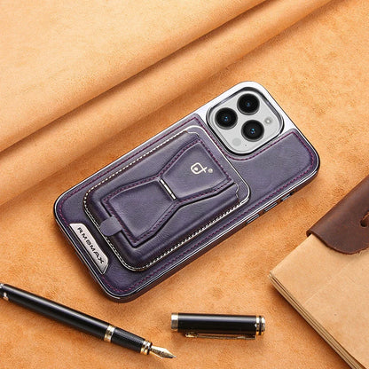 Telefonschutzhülle aus Leder mit Magnethalterung und multifunktionalem Kartenhalter