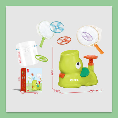 🚀 UFO Frisbee Werfer Pedal-Spielzeug für Kinder | Outdoor Fangspiel mit Netz 🤸