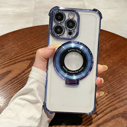 Magnetische Linsen-Telefonschutzhülle mit Ständer