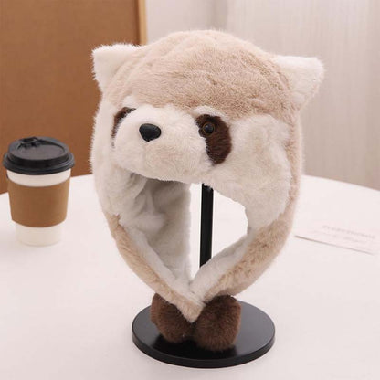 🐼❄️ Bewegliche Roter Panda Mütze – Warm & Niedlich