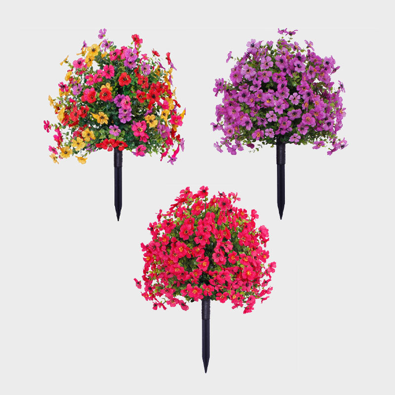 Dauerblüher Gartenstecker: Eukalyptus & Violen Mix – UV-fest & Wetterfest 🌸🌿