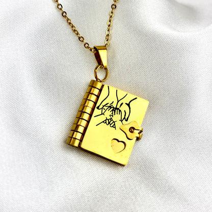 Geschenke für die Kinder - Halskette in Buchform “Liebe dich für immer“