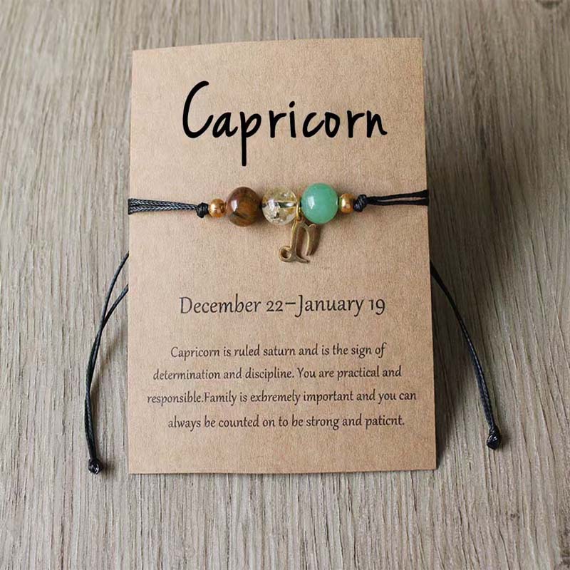 🌌 12 Sternzeichen Armband | Handgefertigt aus Naturstein – Magnetisch Harmonisiert | Dein Amulett 💫