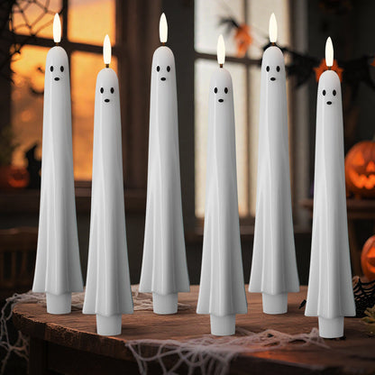 🎃👻 Fernbedienbare Geister-LED-Kerze mit 3D-Flamme 👻🎃