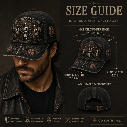 Wahre Werte Sterben Nie! ⚔️ Brotherhood of Knights Vintage Cap – Ein Symbol für Ehre, Mut & Unbrechbare Treue 🛡️🔥