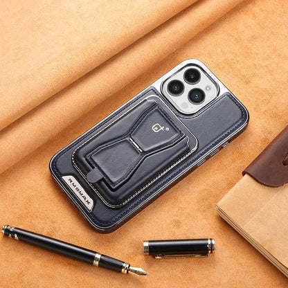 Telefonschutzhülle aus Leder mit Magnethalterung und multifunktionalem Kartenhalter