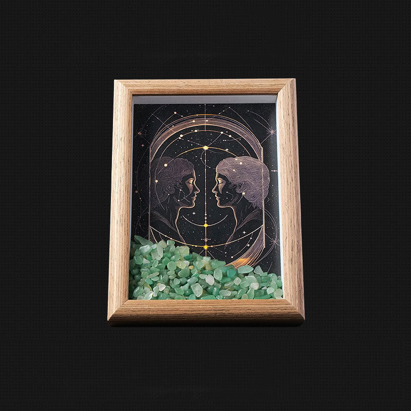 Sternzeichen Fotorahmen 🔮 | Persönliches Geschenk mit Heilsteinen – Energie, Schutz & Glück ✨